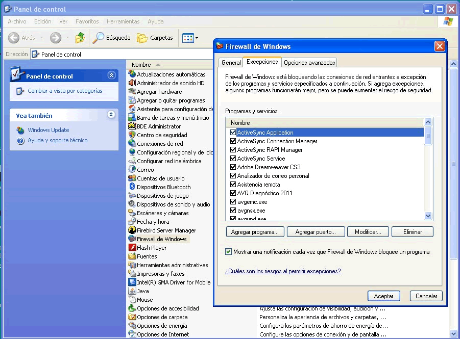 Como abrir un puerto en windows xp (1)